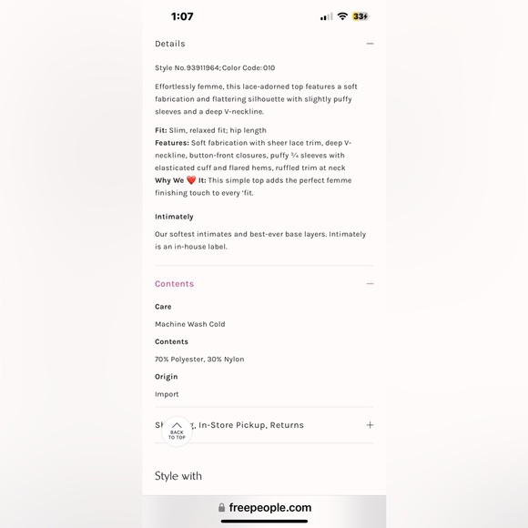 NWT FREE PEOPLE INTIMATELY Forever Young Bed Jacket In White Alyssum MSRP $78 - Picture 6 of 16